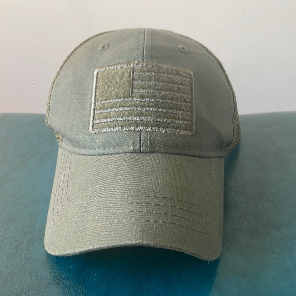 Green American Flag/military snapback.